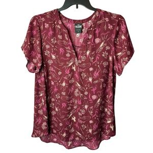 Torrid Villains Disney Maleficent Burgundy Blouse 1X